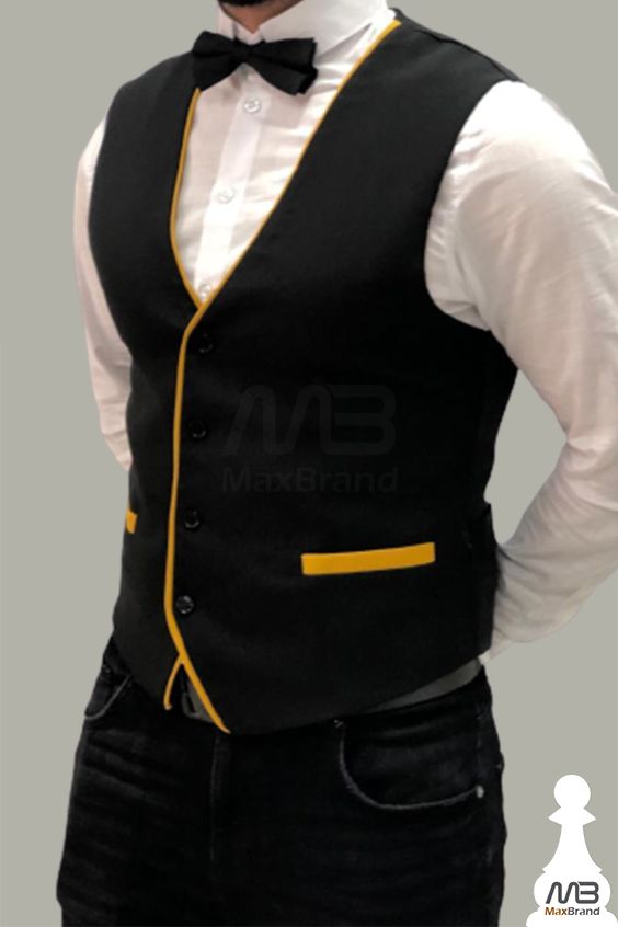 Elegant waiter and waitress uniforms